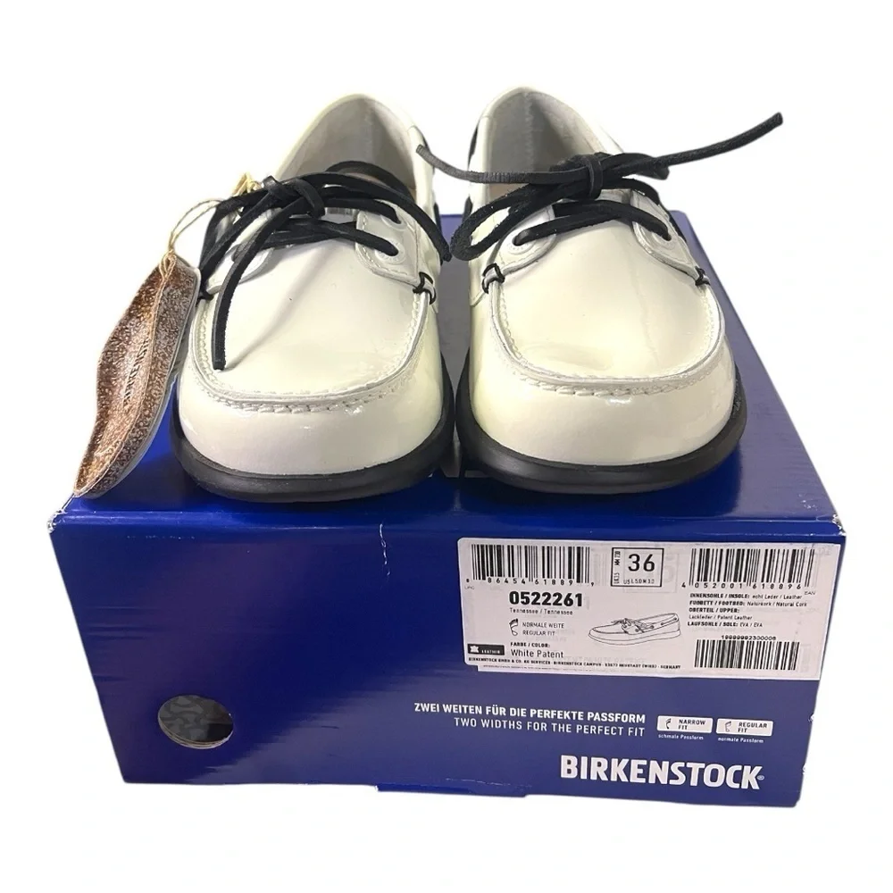 Birkenstock White Patent Leather Lace-Up Shoes – EU 36 (US Women’s 5–5.5)